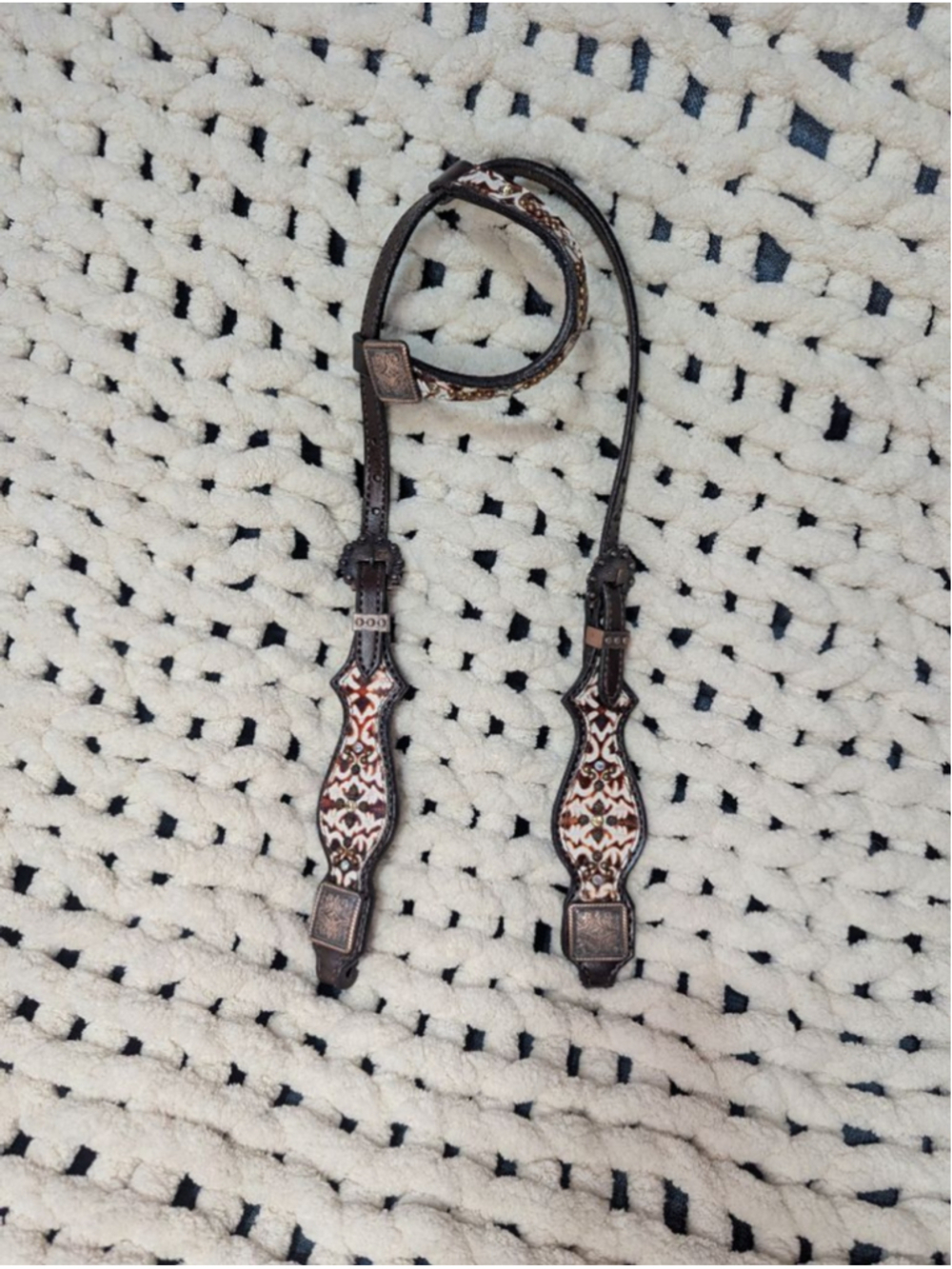 NEW Single Ear Headstall Brown Leather Western Horse Tack - Tacktical Equine